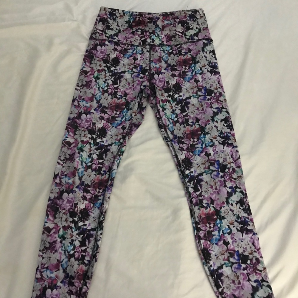 rbx | flower pattern fleece lined leggings